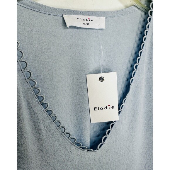 🌻NEW (with tag) Nordstrom Elodie Light Blue Lace Croppedpuff Sleeve Size XS. - Picture 1 of 5